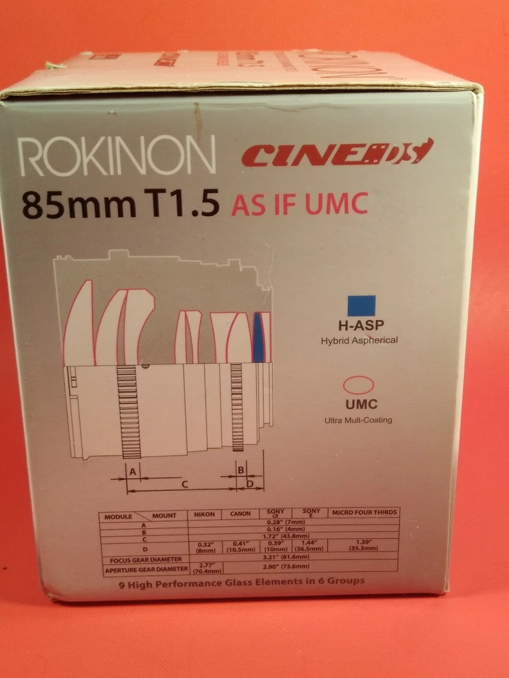 Rokinon 85mm T1.5 Full Frame Cine Lens For Canon NIB - Image 2 of 4