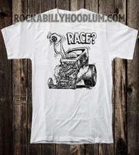 Retro Hot Rod Tee T Shirt Vtg Art Drag Racing Ed Big Daddy Roth Monster Race?