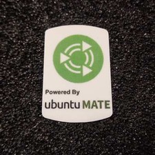 Ubuntu Mate Label / Aufkleber / Sticker / Badge / Logo 1,9cm x 2,8cm 529b 