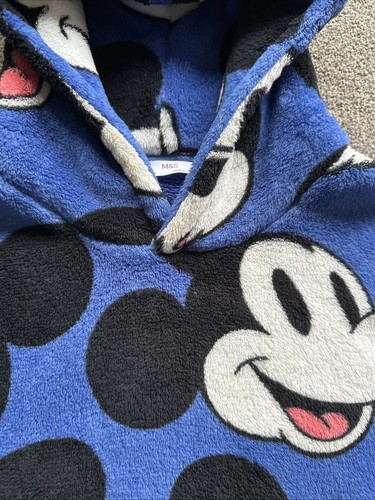 Mickey Mouse Marks And Spencer Hooded Fleece Age 3/4 Years - Picture 4 of 8