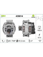 Valeo Alternator fits Volkswagen Golf 2.0 MKVII,5G1,BQ1,BE1,BE2 GTI (439814)