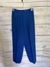NWT Vintage Koret Melrose Studio Women's Pants Blue Size 12 High Rise Classic