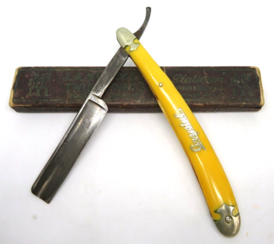 J. A. Henckels Twin Works #401 Platinum Straight Razor Solingen
