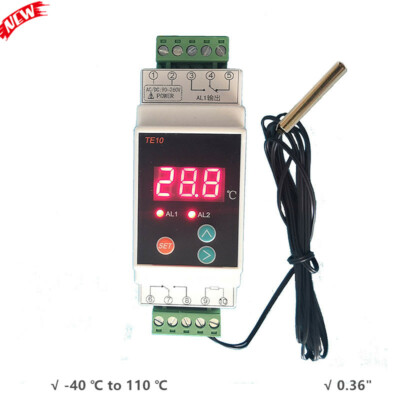 TE10 Rail Type Temperature Controller Thermostat Controller For Heating Cooling