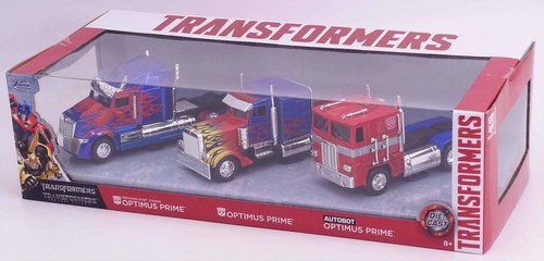 ,JADA TOYS, pack de 3 camiones TRANSFORMERS - OPTIMUS Prime, 1/32, JAD33396