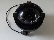 Vtg Ritchie E.S. Ritchie & Sons USA large boat Compass Liquid filled Brass base