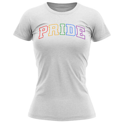 Pride T-Shirt für Frauen mit Regenbogen Text Festival Geschenk für ihre Mama Frau Partner