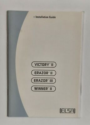 ELSA Victory II / Erazor II / Erazor III / Winner II Installation Guide