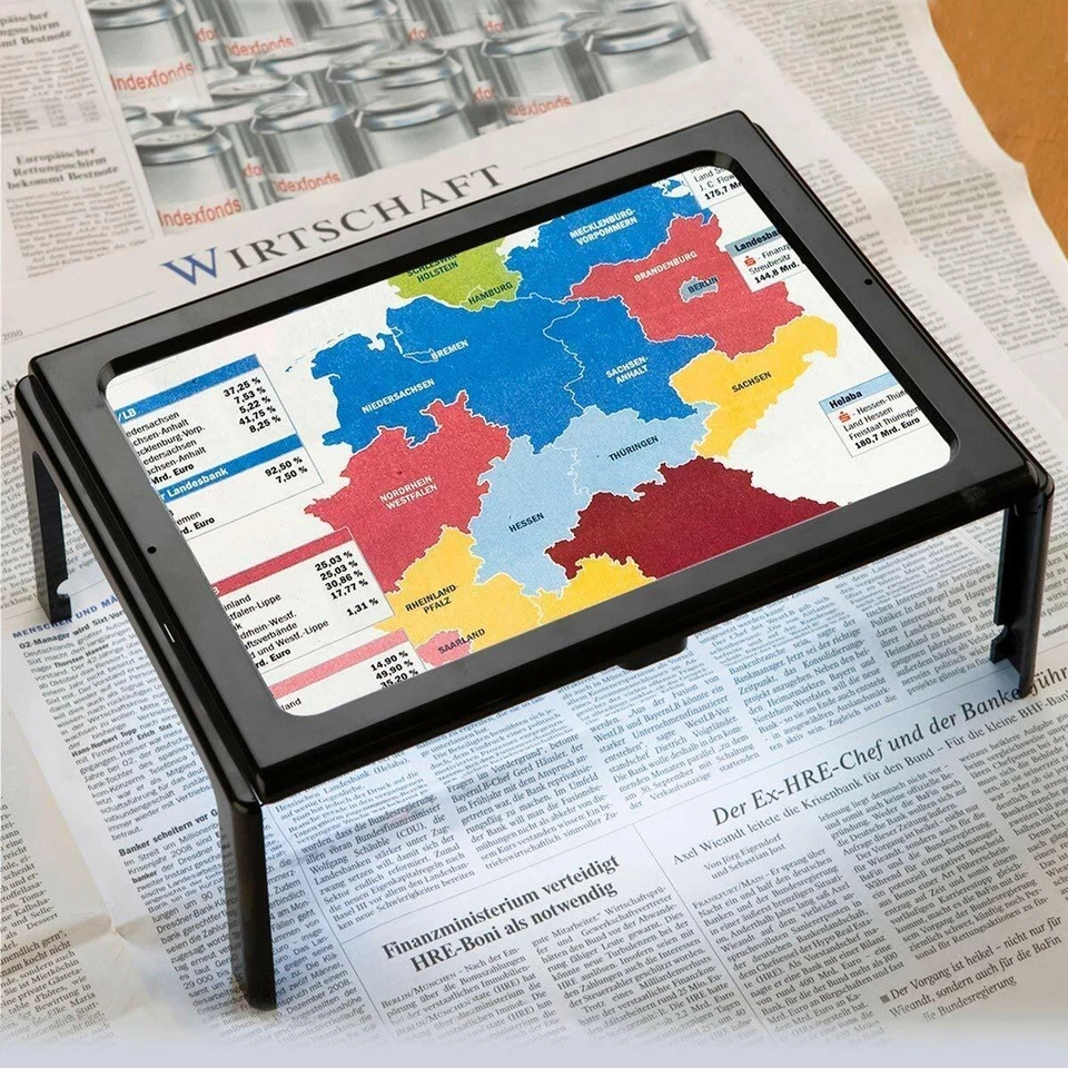 Large Magnifying Glass Hands Free With LED Light Magnifier Giant Reading sewing - Image 3 of 4