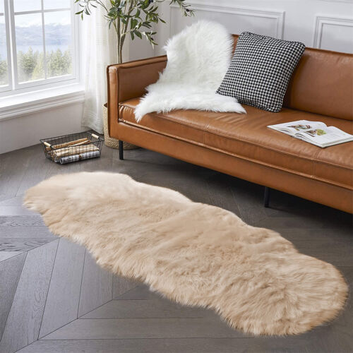 Latepis Faux Fur Sheepskin Area Rugs Soft Shaggy Carpet for Living Room Bedroom - Picture 205 of 219
