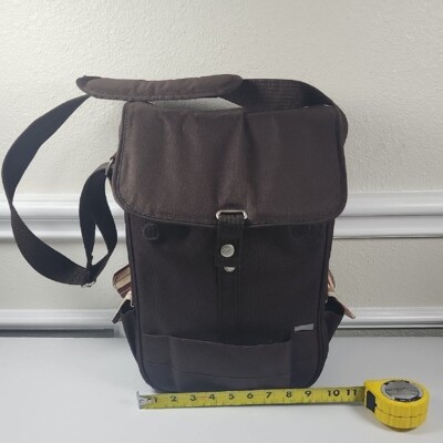 Picnic Time Brown Adjustable Straps Insulated  Travel Wine Bag