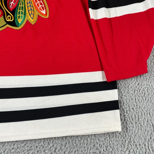 Vintage CCM Chicago Black Hawks NHL Hockey Jersey Polyester Red Men's Large * - Picture 4 of 13