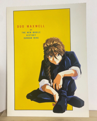 Duo Maxwell Mobile Suit Gundam Wing Limited Postcard 1997 Yellow 