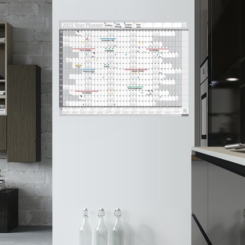 Calendario laminado 2025 planificador gráfico de pared calendario limpiable ✔ bolígrafo + pegatinas gratis - Imagen 88 de 144