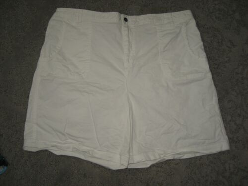 NEW womens plus size 3X So white rise shorts 1/2 elastic waist stretch pockets
