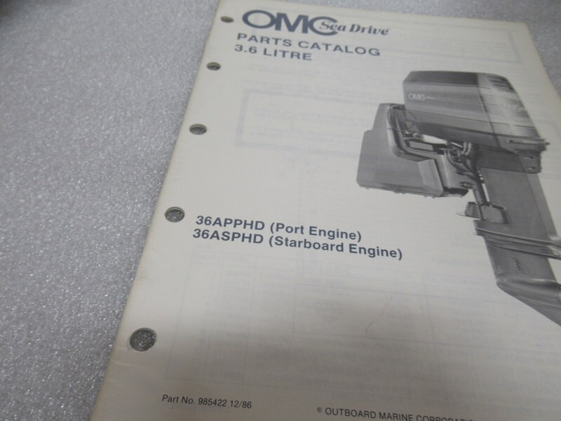 PM106 1987 OMC Sea Drive Outboard Marine 3.6 Litre Parts
