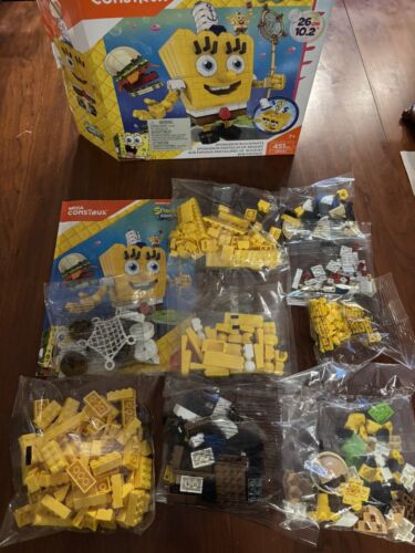 Mega Construx SpongeBob Blockpants SquarePants DPH70 NEW Sealed Bags Open Box - Picture 2 of 8
