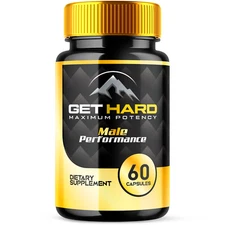 Get Hard Max Strength Male Support Vitamin Supplement Men Wellness 60 Capsules