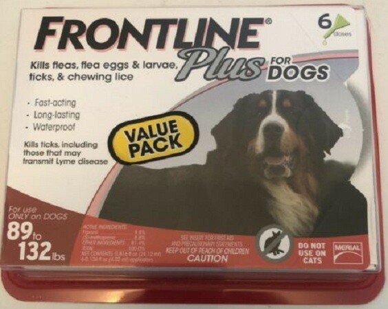 frontline plus for large dogs 6 doses