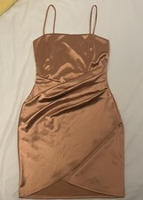 Used Windsor women's Satin Sleeveless Mini Dress Cocktail Party Dress Size M