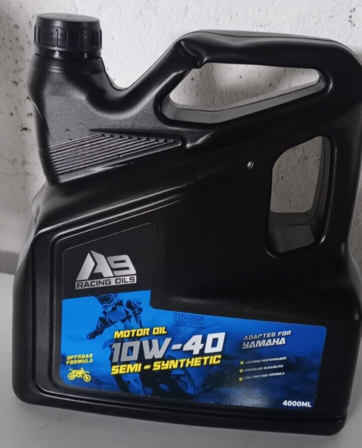 Huile 10W40 A9 RACING anti friction pour YAMAHA cross 4 Litres