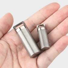 EDC Titanium Portable Waterproof Box Keychain Pendant Pill Storage Container