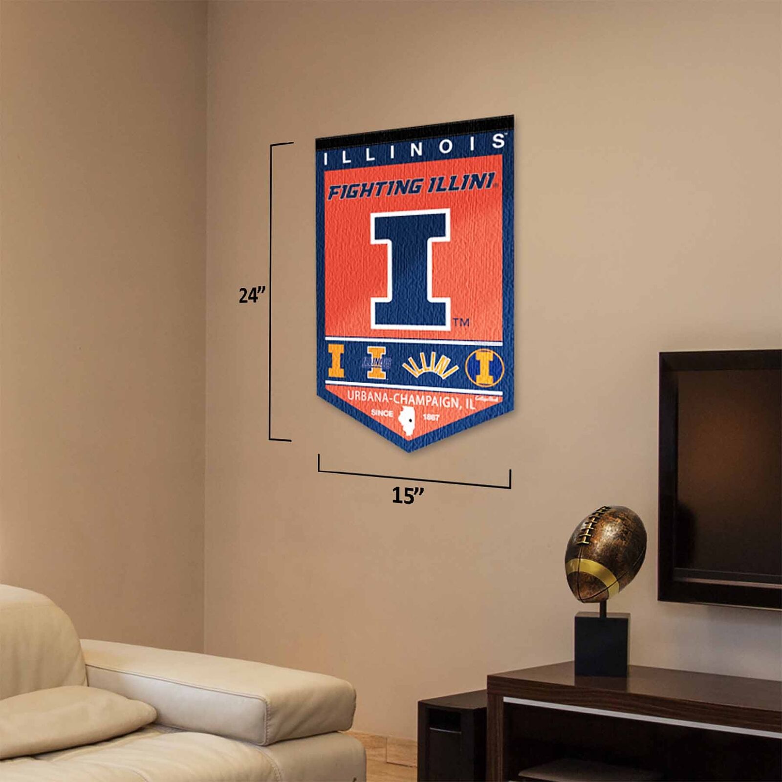 Illinois Fighting Illini Full Size Pennant