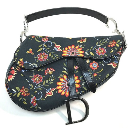 floral dior saddle bag