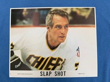 Paul Newman SLAP SHOT Hockey Movie '77 Theatrical Release Color Promo Photo 8x10