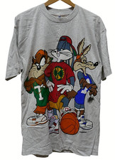 Vintage 1993 Warner Bros Looney Tunes Basketball Tee Sz Large