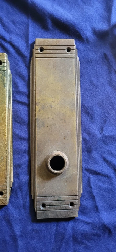 Antique Russwin Pyramid Design Door Set - Image 3 of 4