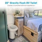 Yescom RV Toilet Porcelain Enamel Gravity Flush Camper Trailer Toilet Travel — photo 10