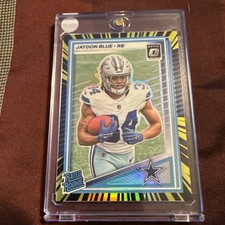2025 Panini Donruss Optic #242 Electric Prism Rookie Rated Jaden Blue /75
