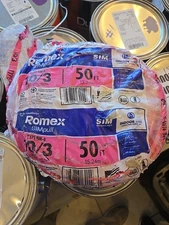 50 ft. 10/3 Solid Romex Simpull Type NM-B W-B Wire 600 Volts