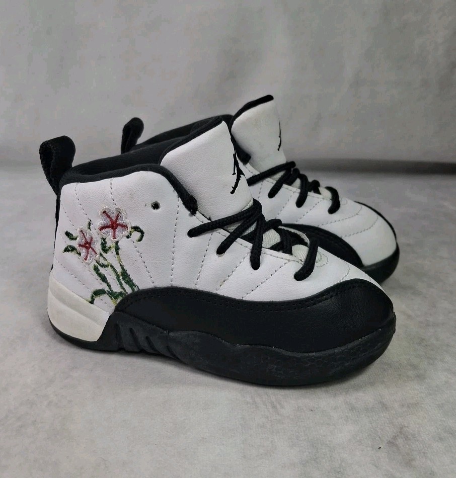Nike Air Jordan 12 Retro TD 'Floral'  DR6955-100  Toddler Si
