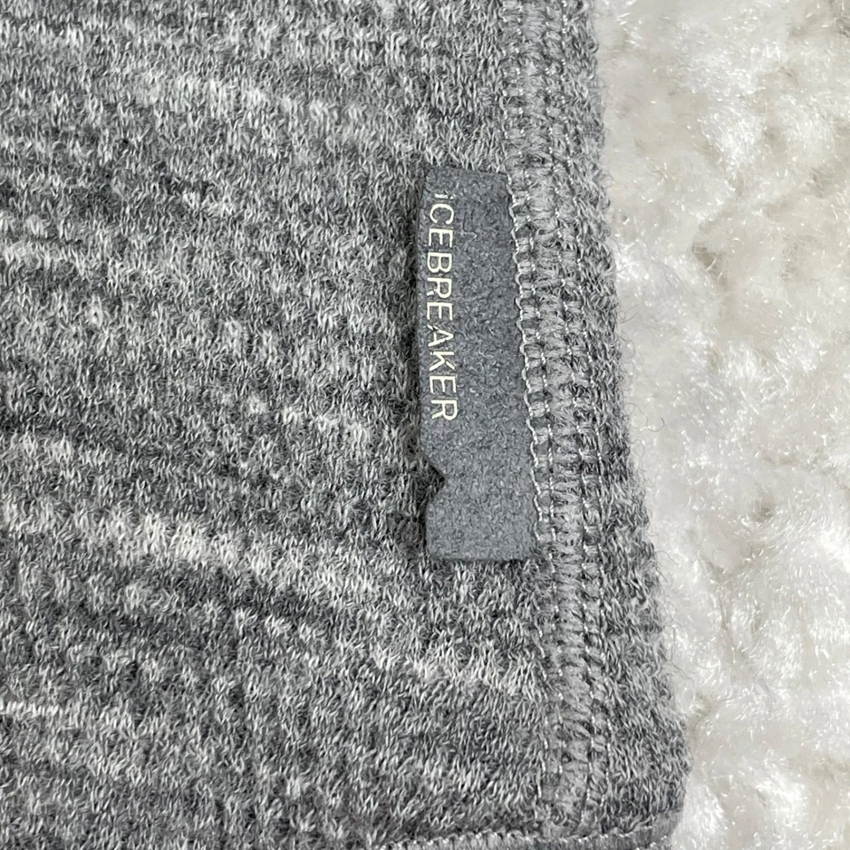 Suéter Henley com capuz Icebreaker Merino Crave cinza feminino médio - Imagem 4 de 4