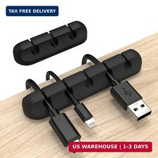 INCHOR Cord Organizer for Desk, Cable Organizer Cable Clips Holder Black