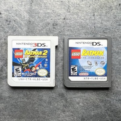 LEGO Batman 2 (Nintendo 3DS) & Batman (DS) Authentic Cartridge - Tested & Works