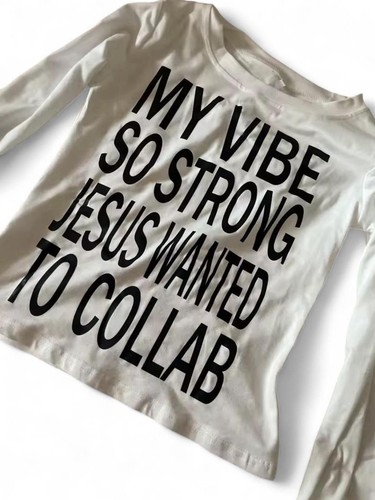 Y2K 2000s Japanese "Jesus" Cross Print