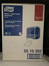 Tork Matic 55 10 282 Hand Towel Dispenser Black Touch-Free Sensor Operated w Key
