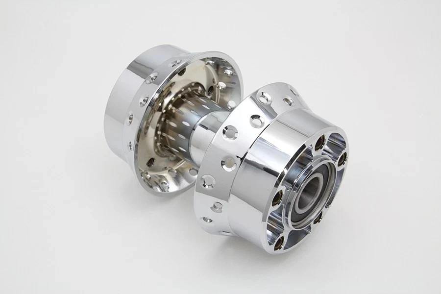 Buje de rueda trasero cromado para Harley Davidson V-Twin 45-0810 Foto 3 de 4