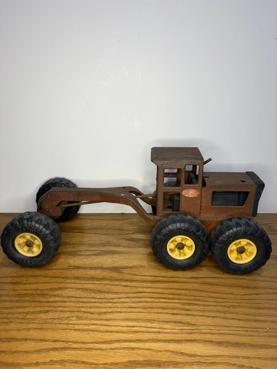 Tonka Orange Road Grader Vintage Manufacture Diecast Construction