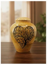 Wooden Cremation Urns for Ashes Adult /Female Tree of Life Heart Engrave-Deco...