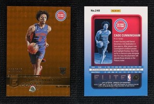 2021-22 Donruss Elite Rookies Orange /210 Cade Cunningham #248 Rookie RC