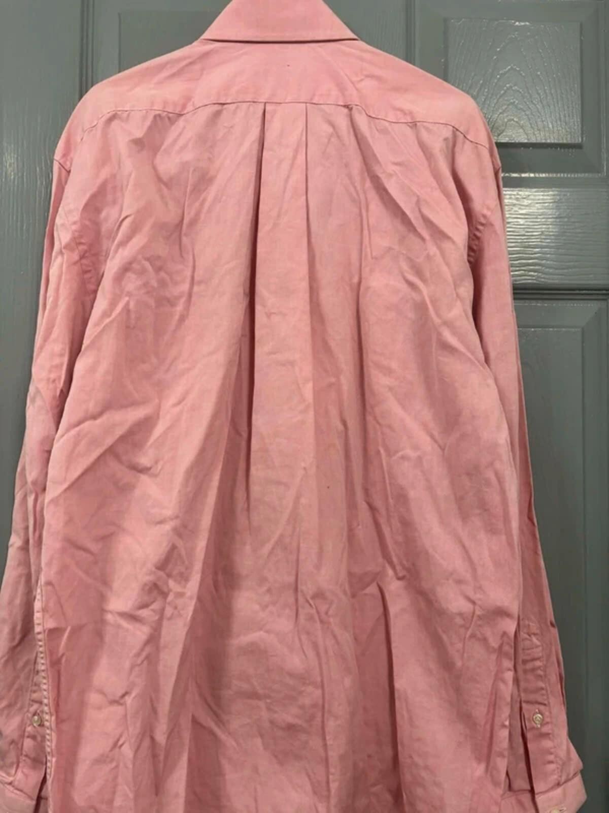 New Tailor Pink Long Sleeve Oxford Shirt - 23" Pit-to-Pit image 2