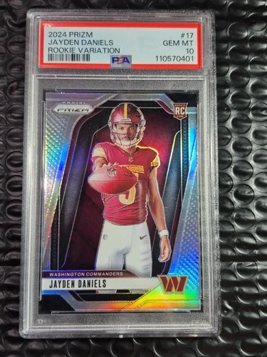 2024 Panini Prizm Jayden Daniels Rookie Variations Rc #17 (PSA 10)