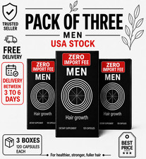 Pack Of 3 Men's Hair Growth Total 360 Capsules Exp 2027 Ship From USA