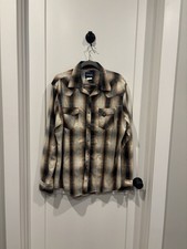 Wrangler Wrancher Brown Plaid Pearl Snap Long Sleeve Shirt Men  s Size XL