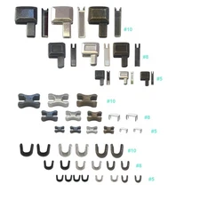 52 Pcs Zipper Repair Kit - Metal Sliders, Retainers, Pins - Size 10/8/5