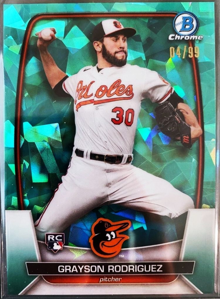 2023 Bowman Chrome Sapphire #22 Grayson Rodriguez Aqua Refractor /99